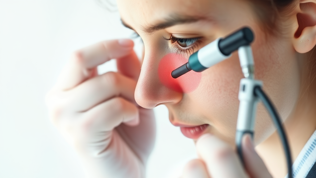 혈관운동성 비염 진단 방법 (watercolor 스타일)