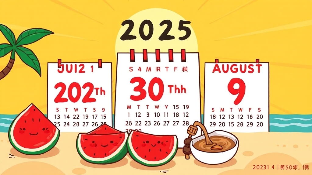 2025년 삼복 날짜는? (cartoon 스타일)