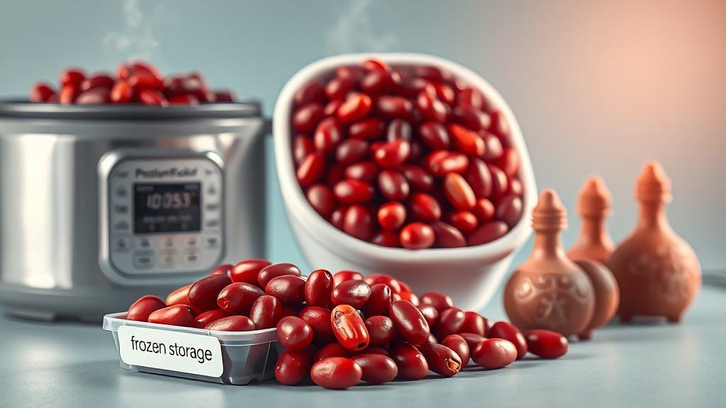 팥 보관 & 조리 꿀팁: 신선하게 즐기자! (realistic 스타일)