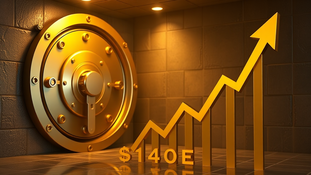 금 가격 전망: 상승 요인 (realistic 스타일)