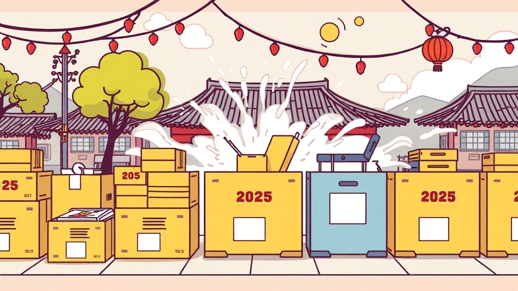 2025 추석 택배 전망 (cartoon 스타일)