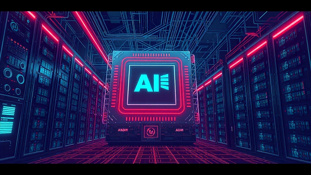 AMD GPU 성능 및 공급 규모 (illustration 스타일)