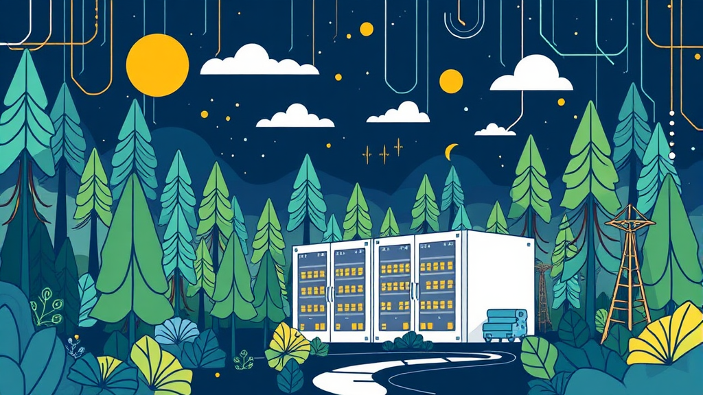 ESS 시장의 모멘텀 및 투자 전략 (illustration 스타일)