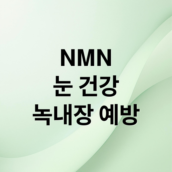 NMN
눈 건강
녹내장 예방 (NMN 효능 녹내장)