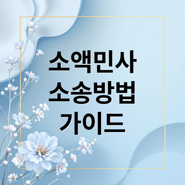 소액민사
소송방법
가이드 (소액 민사소송 비용 납부방법 절차)