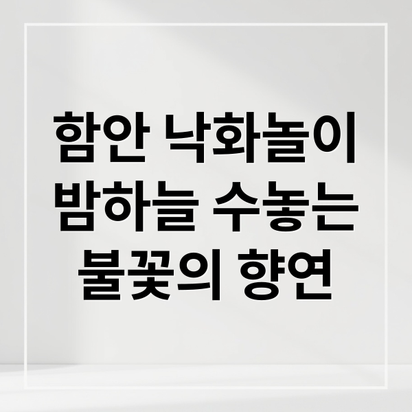 함안 낙화놀이
밤하늘 수놓는
불꽃의 향연 (함안 무진정 낙화놀이)