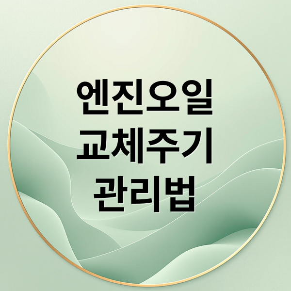 엔진오일
교체주기
관리법 (엔진오일 교체주기)