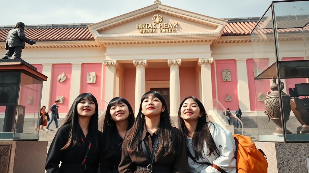 국립중앙박물관 X 블랙핑크: 특별한 만남의 시작 (realistic 스타일)