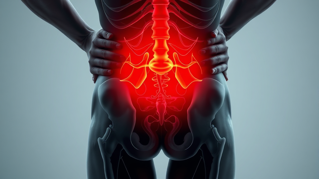 장늑근 증후군 증상 (realistic 스타일)