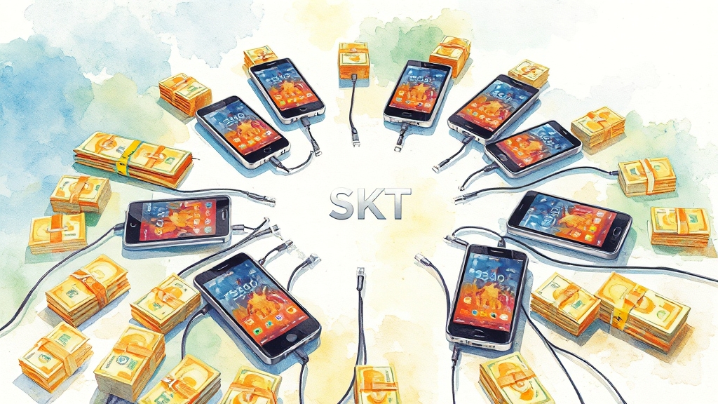 통신사, 마케팅 변화는? (watercolor 스타일)