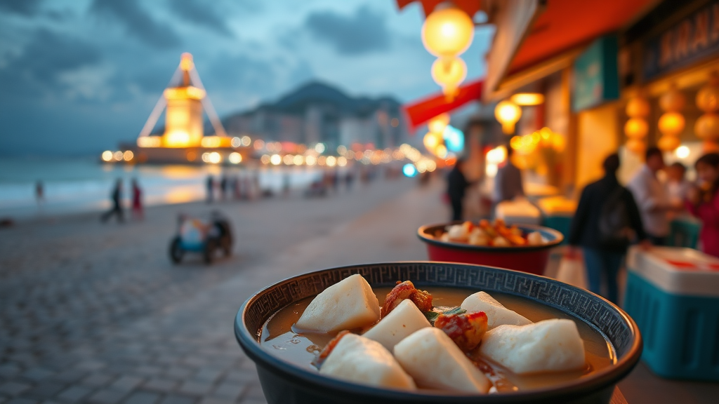 강릉 2일차: 바다와 주변 명소 탐험 (realistic 스타일)