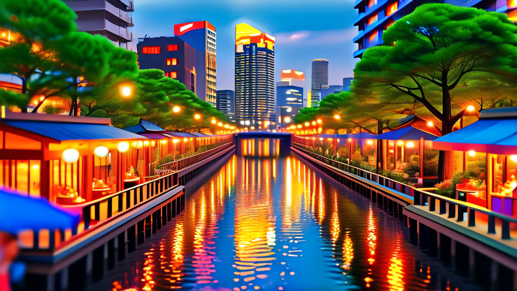 오사카 명동, 더 원파이브에서 하루를 즐기는 방법 (realistic 스타일)