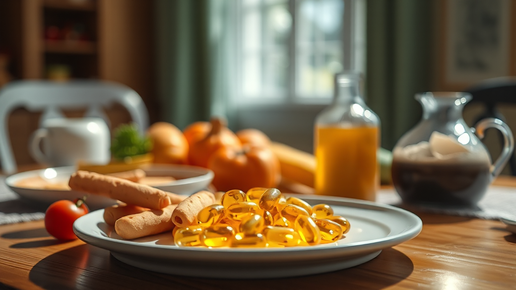 코엔자임Q10, 언제 어떻게 먹어야 할까? (realistic 스타일)