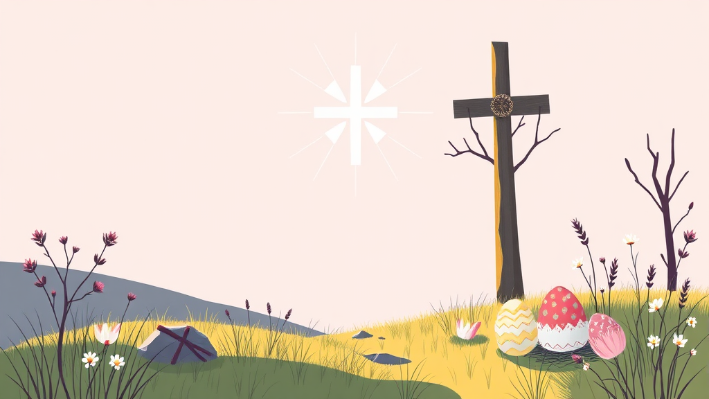 2026년 부활절 날짜와 사순절의 연결 (illustration 스타일)