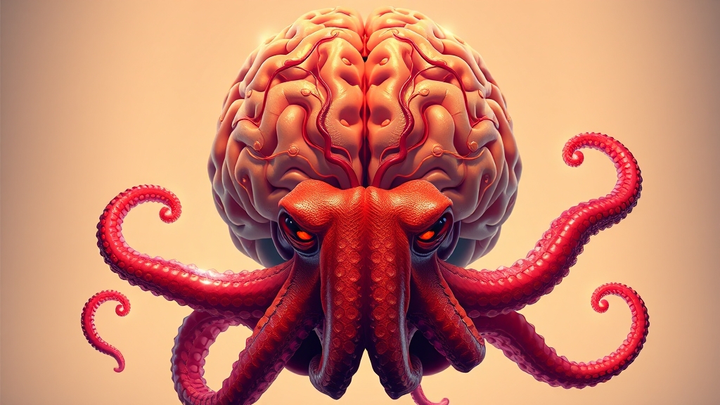 낙지가 혈관 및 뇌 건강에 미치는 영향 (illustration 스타일)