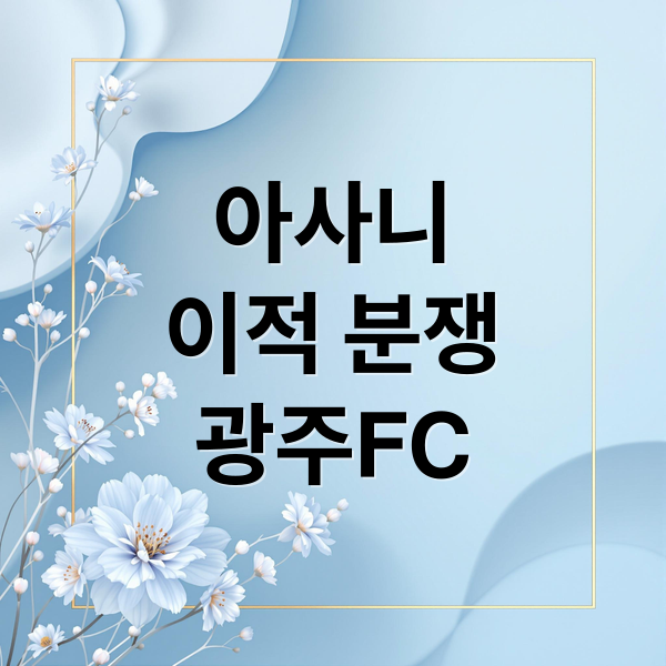 아사니
이적 분쟁
광주FC (광주FC 아사니 이적 분쟁)