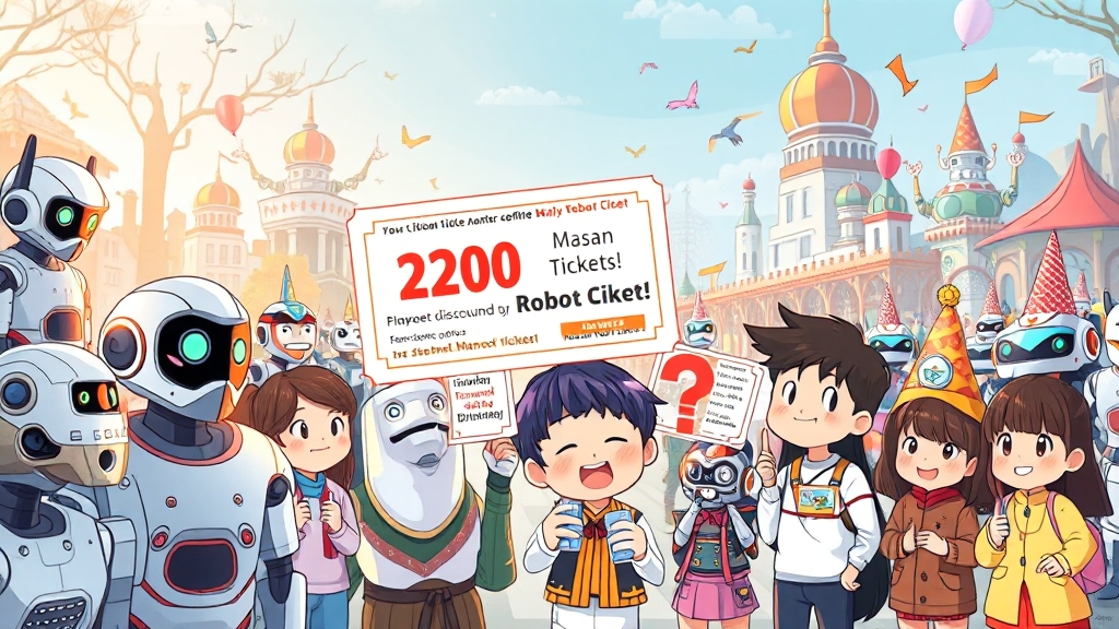 입장권, 똑똑하게 할인받기 (cartoon 스타일)