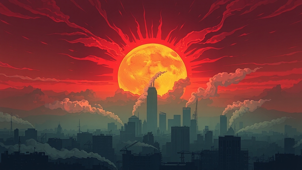 최근 극한 기상 현상의 원인 (illustration 스타일)