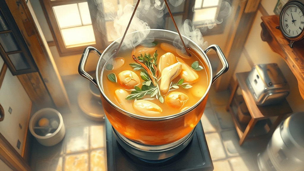 육수, 이렇게 내면 최고! (watercolor 스타일)