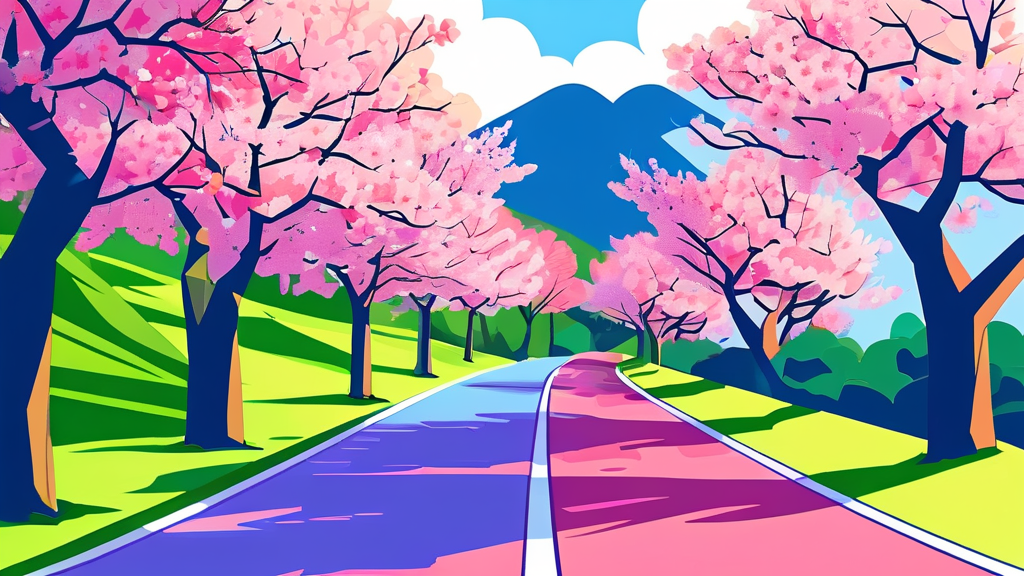 올해 무주 벚꽃, 만개 시기 예측하기 (cartoon 스타일)