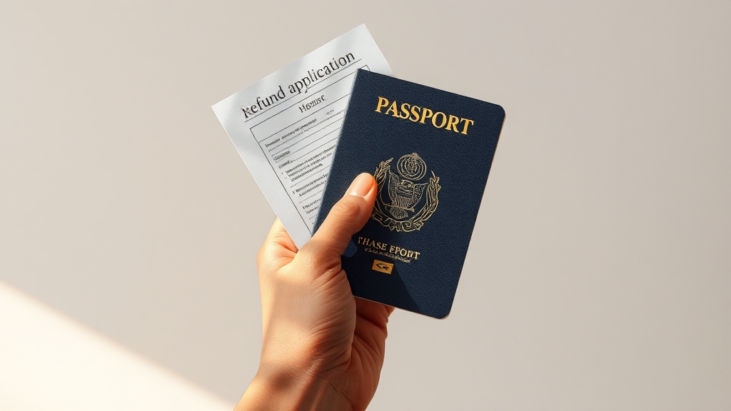 환급 시 주의사항 (realistic 스타일)