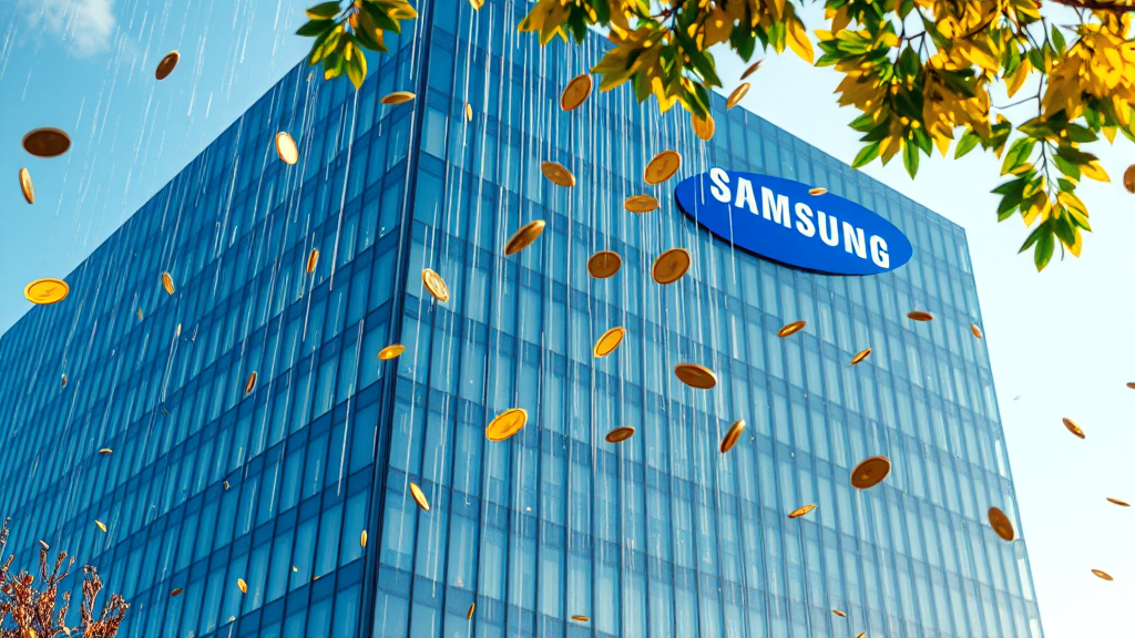 삼성전자 배당금 지급일 및 기준일 (realistic 스타일)