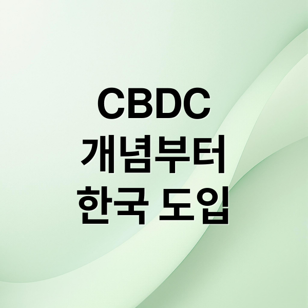CBDC
개념부터
한국 도입 (CBDC 디지털화폐)