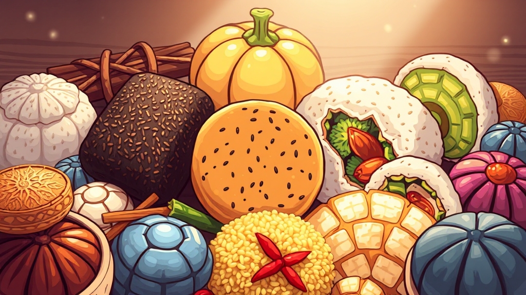 다채로운 메뉴, 시루김밥 (cartoon 스타일)