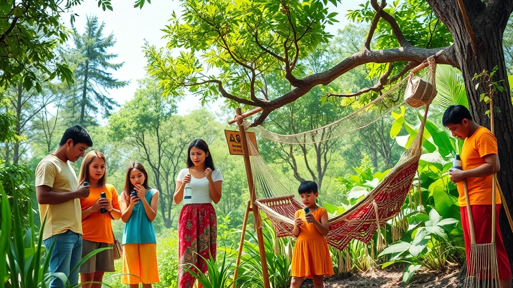 뎅기열 예방: 모기 회피 및 개인 보호 (realistic 스타일)