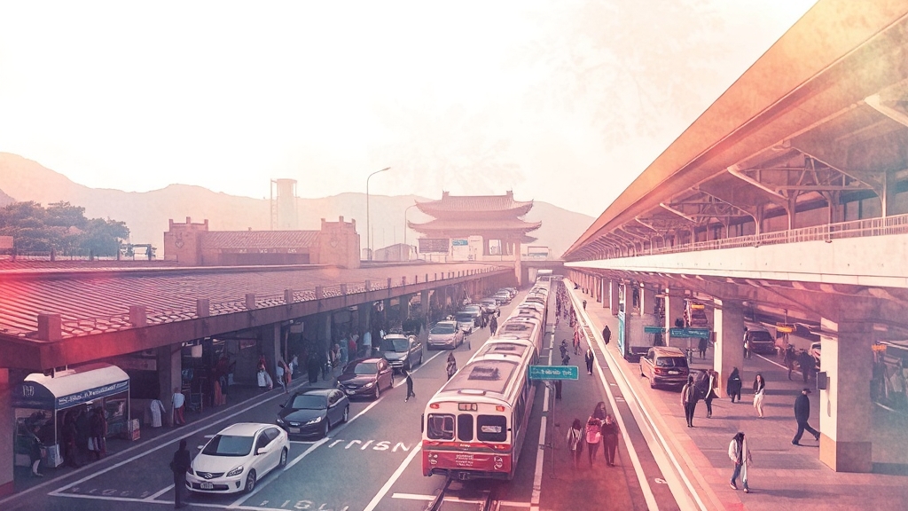 교통편 및 주차 팁 (watercolor 스타일)