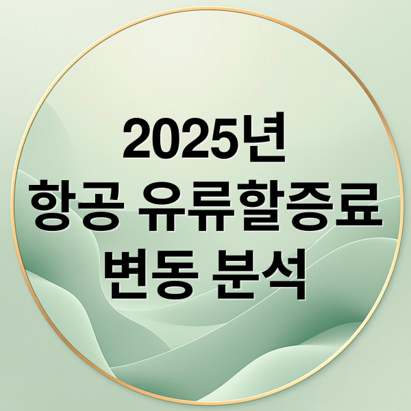 2025년항공 유류할증료변동 분석 (국제선 유류할증료)