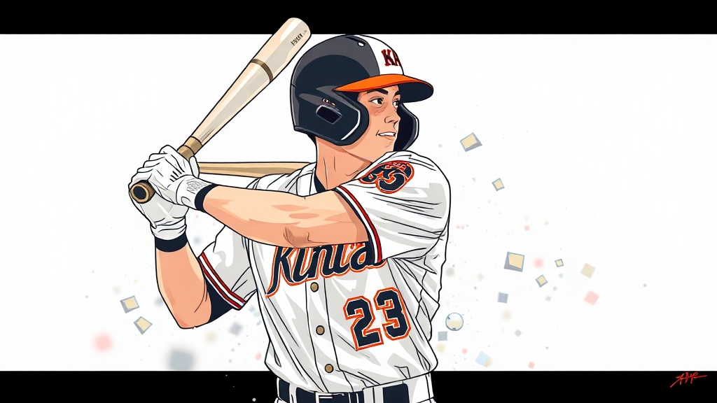 한준수 선수 프로필 (illustration 스타일)