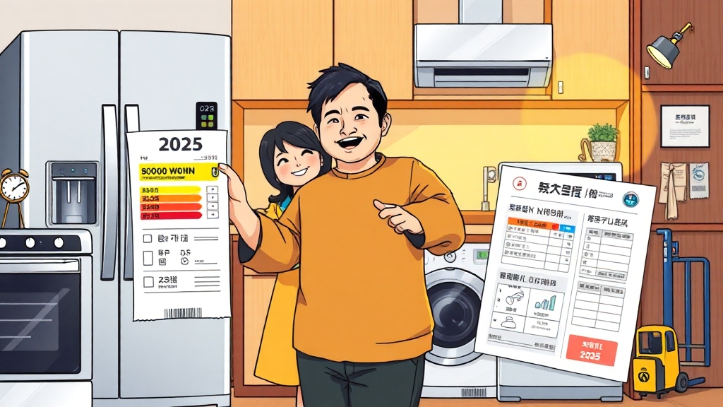 환급 대상 품목 및 조건 (cartoon 스타일)