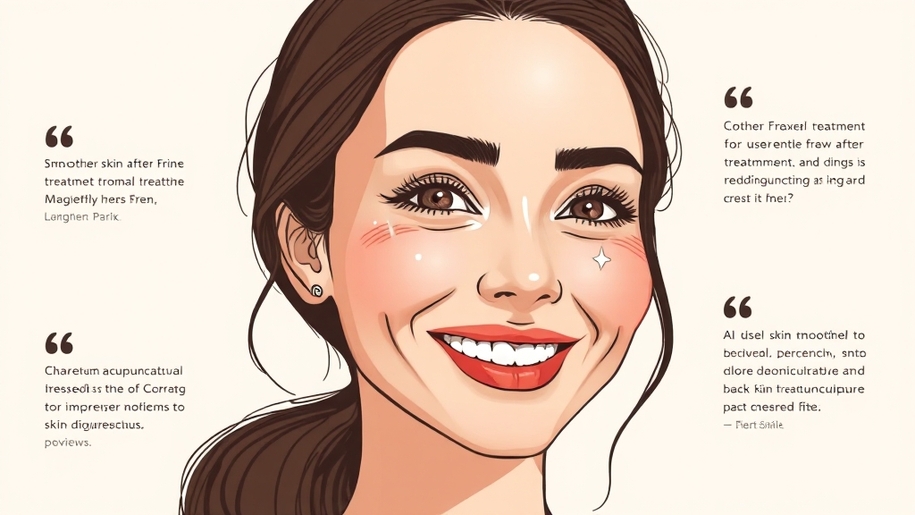 프락셀 시술 사례 및 만족도 (illustration 스타일)