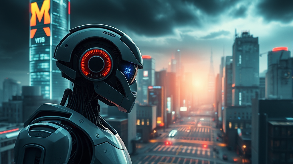 AI 발전: 축복인가 재앙인가? (realistic 스타일)