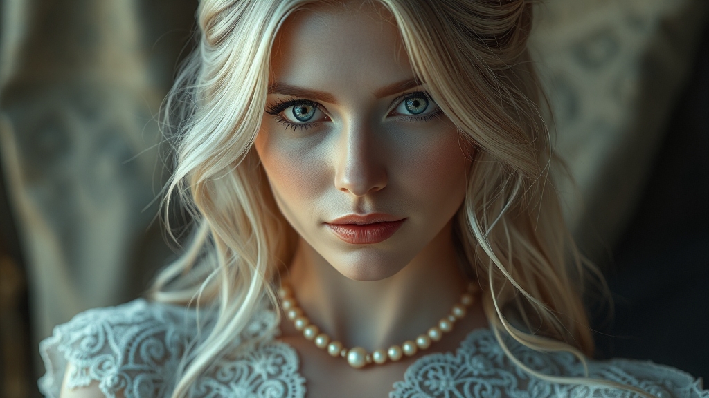 로판 여주인공 변신 과정 (realistic 스타일)