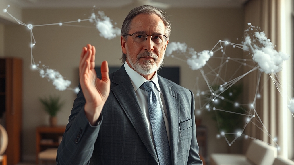 래리 엘리슨 회장의 영향력 (realistic 스타일)