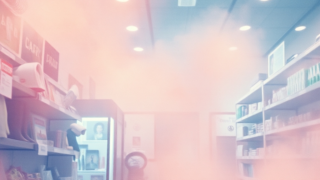 무인매장 성공과 현실 (watercolor 스타일)