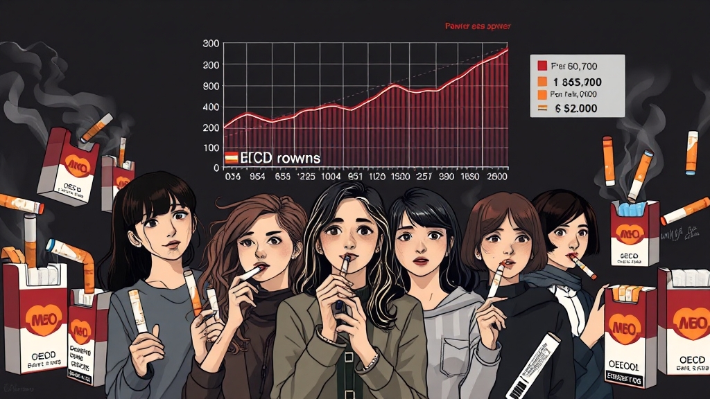 담뱃값 인상 논의 배경 (illustration 스타일)