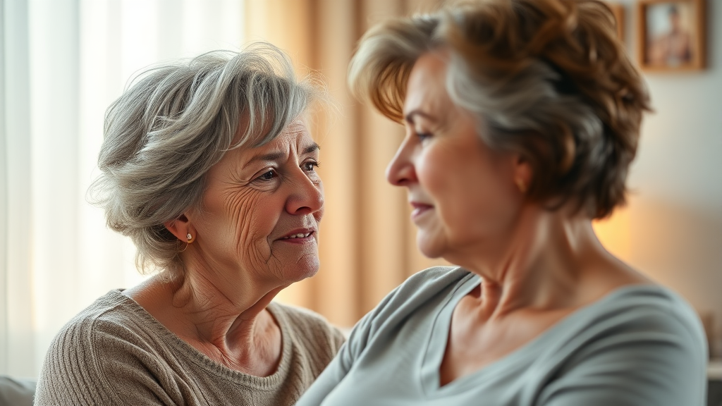 갱년기, 의료 지원을 받을 수 있나요? (realistic 스타일)