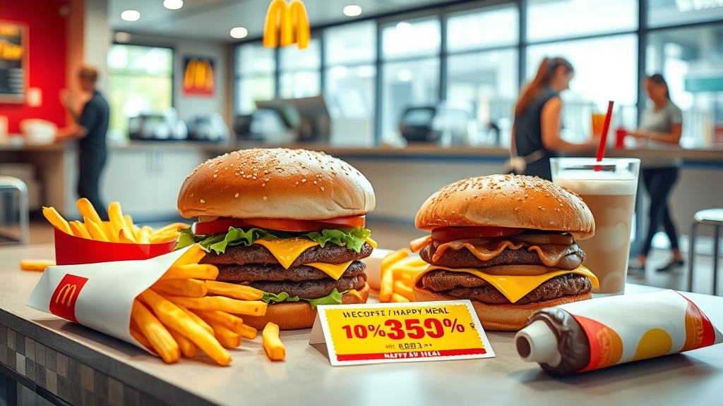 할인쿠폰 활용 추천 메뉴 (realistic 스타일)