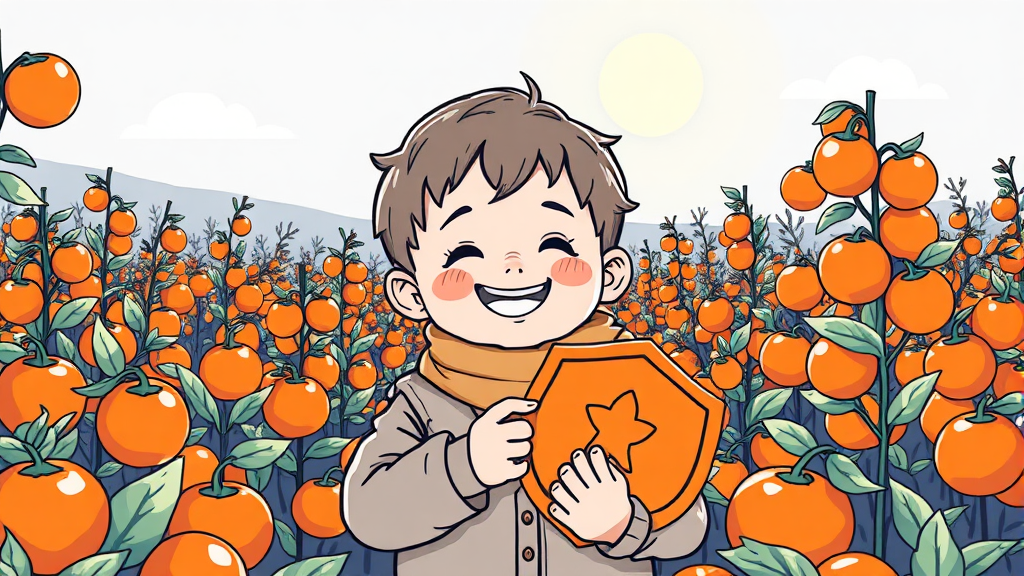 면역력 강화, 비타민C가 답! (illustration 스타일)