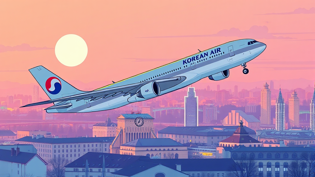 한국-독일 비행 시간 비교 (illustration 스타일)