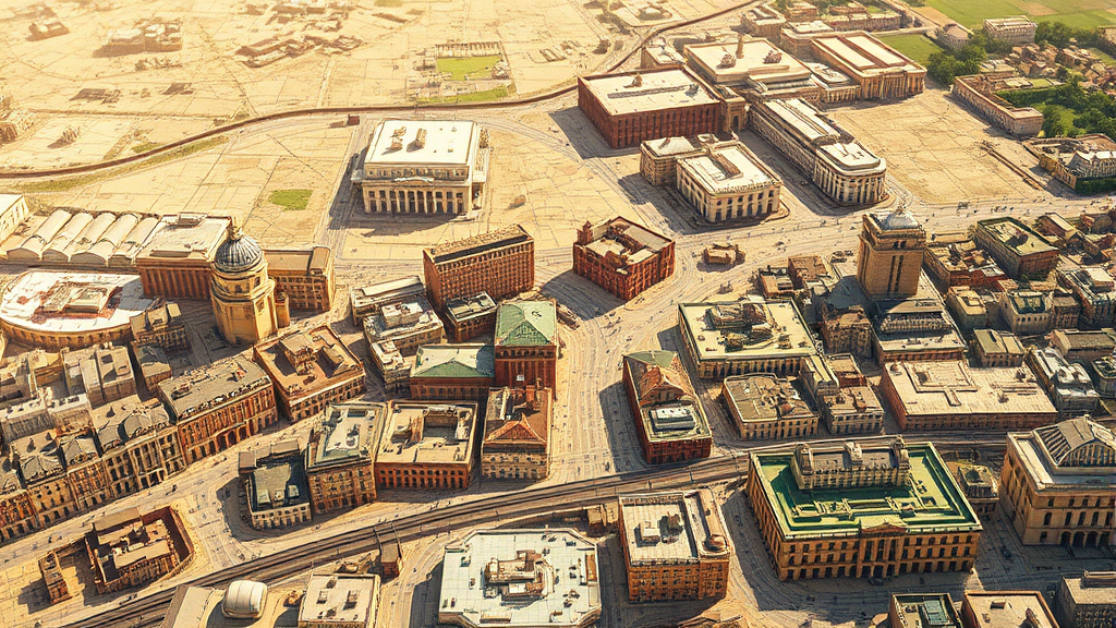 과거 지도와 현재 지도 비교 (realistic 스타일)