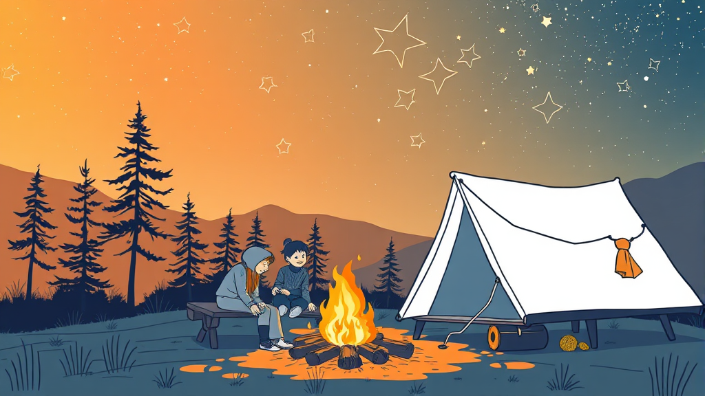 캠핑파크, 특별한 경험 (illustration 스타일)
