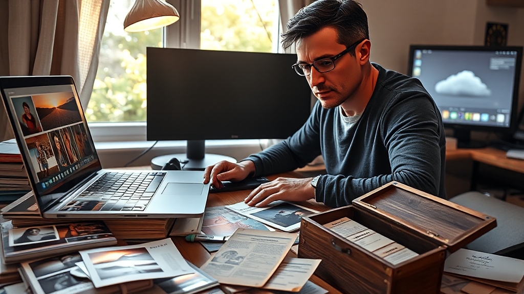 안전하게 사진 관리 및 활용하기 (realistic 스타일)