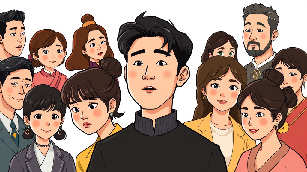 정경호 출연 작품: 드라마 & 영화 (cartoon 스타일)