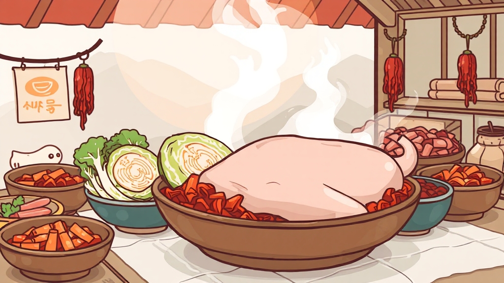 김장 준비 & 활용법 (cartoon 스타일)