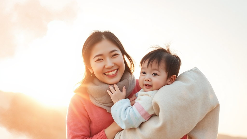 저출산 문제 해결 노력과 미래 전망 (watercolor 스타일)
