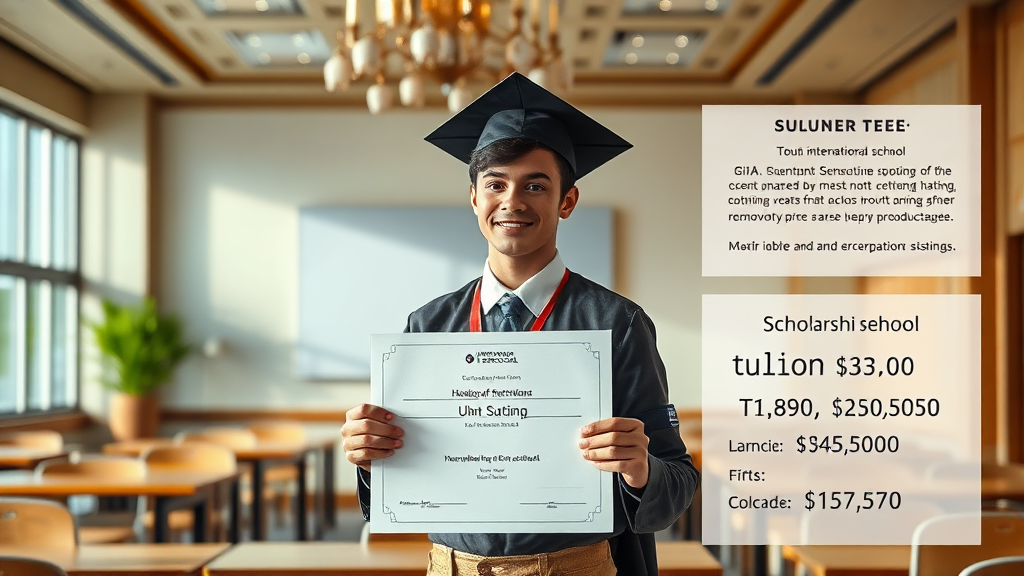 GIA 국제학교 학비 외 추가 비용 및 장학금 정보 (realistic 스타일)